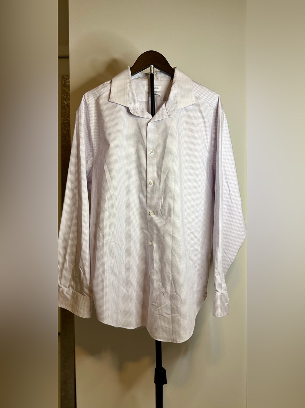 Calvin Klein Men’s 2XL 18 32/33 Slim Fit Non Iron Stretch Dress Shirt